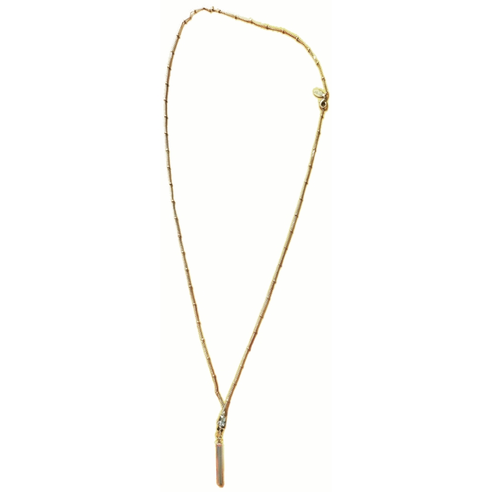 Express Elegant Gold Hexagon Cylinder Pendant Necklace